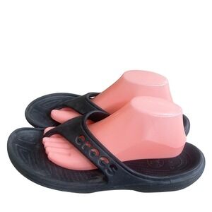 Crocs‎ Mens Flip Flops Black Thong Sandals Comfortable Beach Pool Shoes size 11